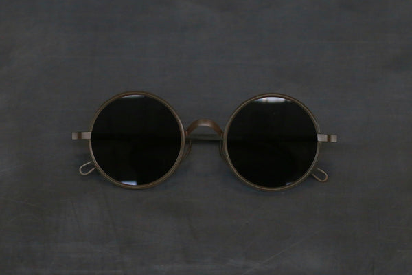 Rigards X UMA WANG Joint RG00UW5 Series Collection Round Frame Handmade Glasses RG-RG00UW5-HKSH Gray Frame Dark Gray Lenses